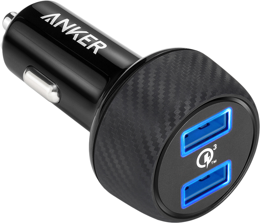   iCover Автомобильное зарядное устройство Anker PowerDrive+ 2 A2228H11 (Black)