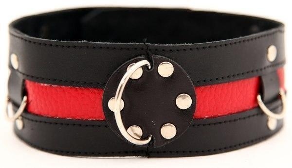 Ошейники, Поводки  IntimShop Ошейник черный с красным
