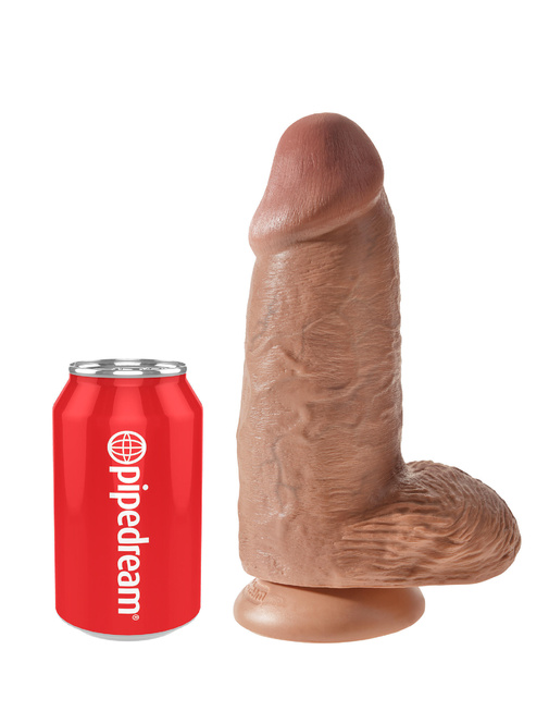 Большие Фаллоимитатор утолщенный Pipedream King Cock Chubby Tan 23 см, телесный