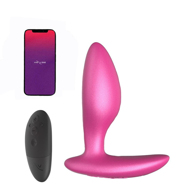   IntimShop Анальная вибропробка We-Vibe Ditto+ с пультом ДУ, розовая