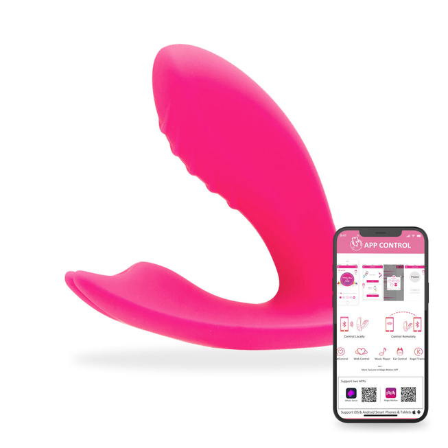 Клитор + Точка-G  IntimShop Вагинально-клиторальный стимулятор Magic Motion Eidolon, розовый