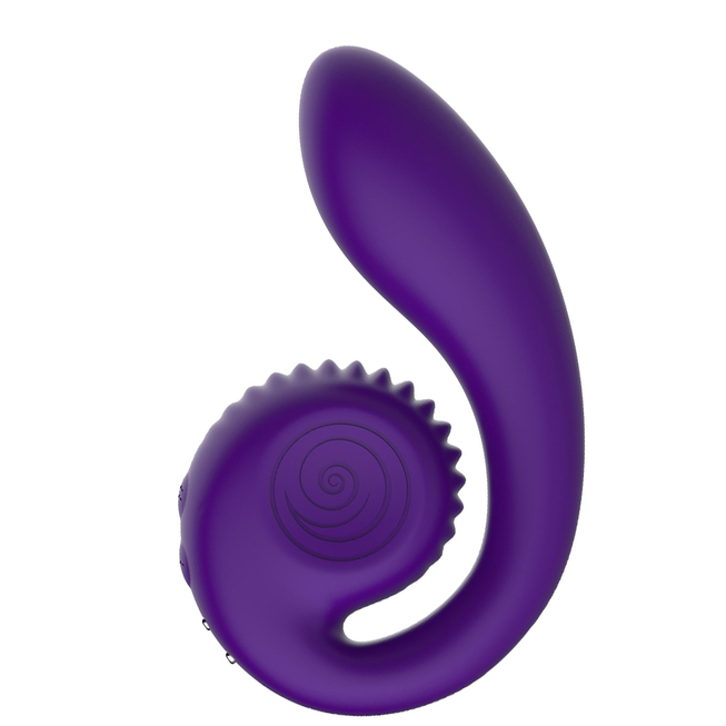 Клитор + Точка-G  IntimShop Вагинально-клиторальный вибратор SVibe Gizi, фиолетовый
