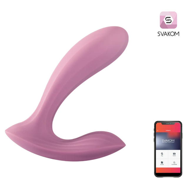Клитор + Точка-G  IntimShop Вибратор для ношения Svakom Erica, розовый