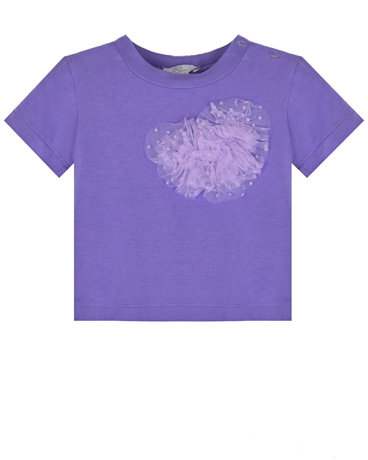 Фиолетовая футболка с аппликацией "цветок" Dan Maralex детская