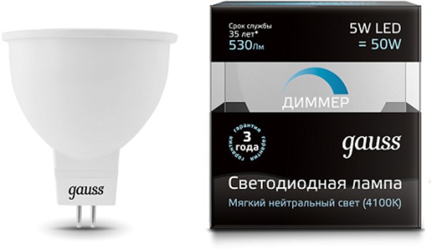 Светодиодные лампочки  Маркет Света Светодиодная лампа Gauss 101505205-D