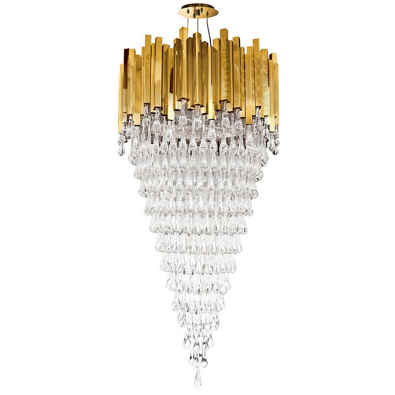 Люстры каскадные  Маркет Света Люстра каскадная Delight Collection Trump KM0988P-26 gold