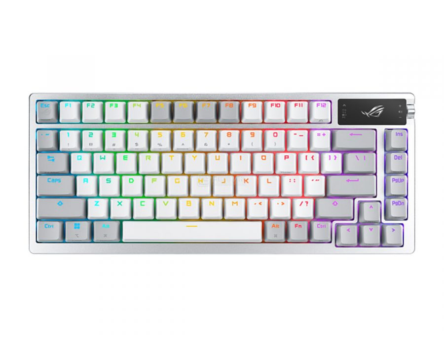 Клавиатура беспроводная механическая ASUS ROG Azoth, NX Snow Switch, USB, Bluetooth/Wireless, RGB, Белый, 90MP031A-BKRA11