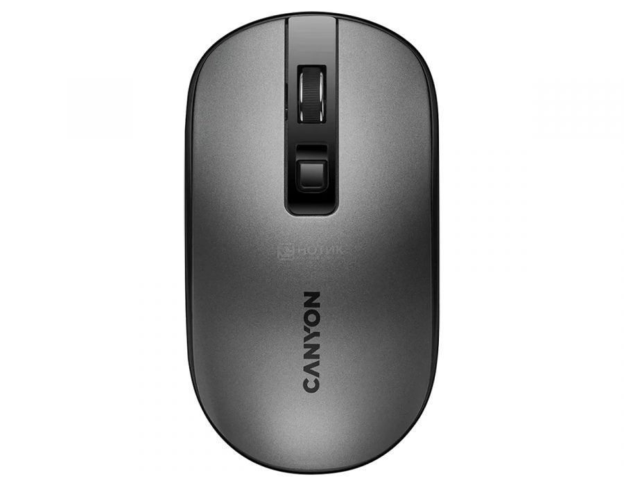   Нотик Мышь беспроводная Canyon MW-18 Silent, 1600dpi, Wireless, 300 мАч, Серый CNS-CMSW18DG