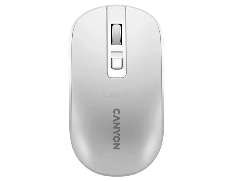  Мышь беспроводная Canyon MW-18 Silent, 1600dpi, Wireless, 300 мАч, Белый CNS-CMSW18PW