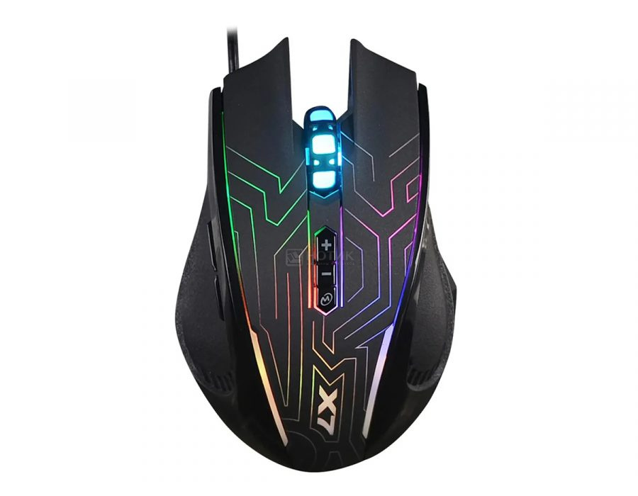   Нотик Мышь проводная A4Tech X87, 2400dpi, USB, RGB, Черный, X87 (MAZE)