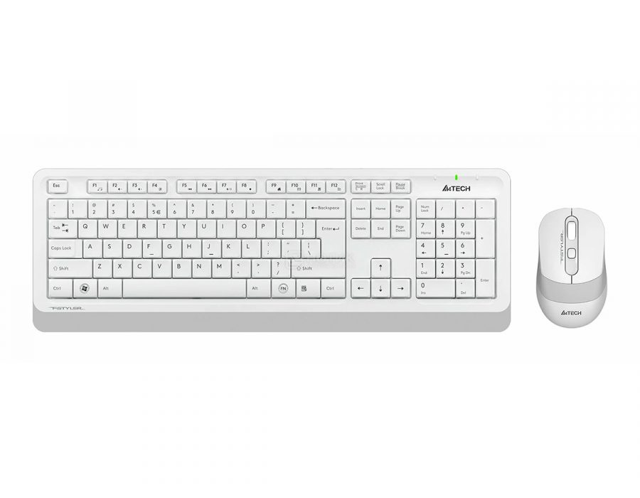   Нотик Комплект беспроводной клавиатура + мышь A4Tech Fstyler FG1010S, Wireless/USB, Белый/Серый FG1010S WHITE