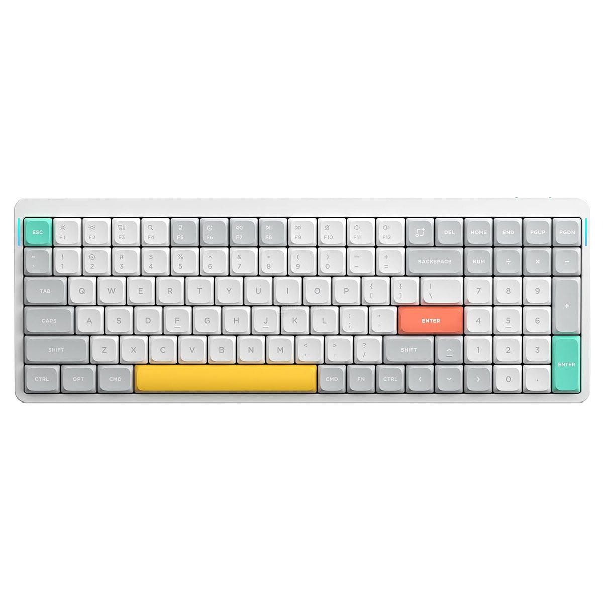 Клавиатура беспроводная механическая Nuphy AIR96 V2, low profile gateron 2.0, Wisteria Switch, Bluetooth, RGB подсветка, 4000мАч, Белый AIR96v2-IW-23