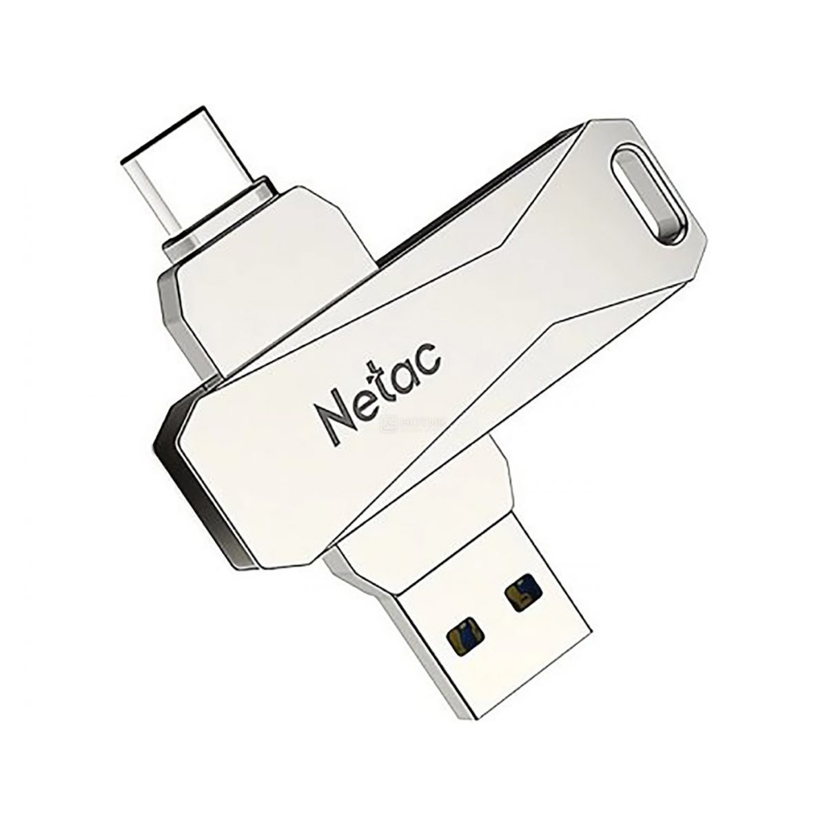   Нотик Флешка Netac U782C, 256Gb, USB 3.0/USB Type-C, Серебристый NT03U782C-256G-30PN