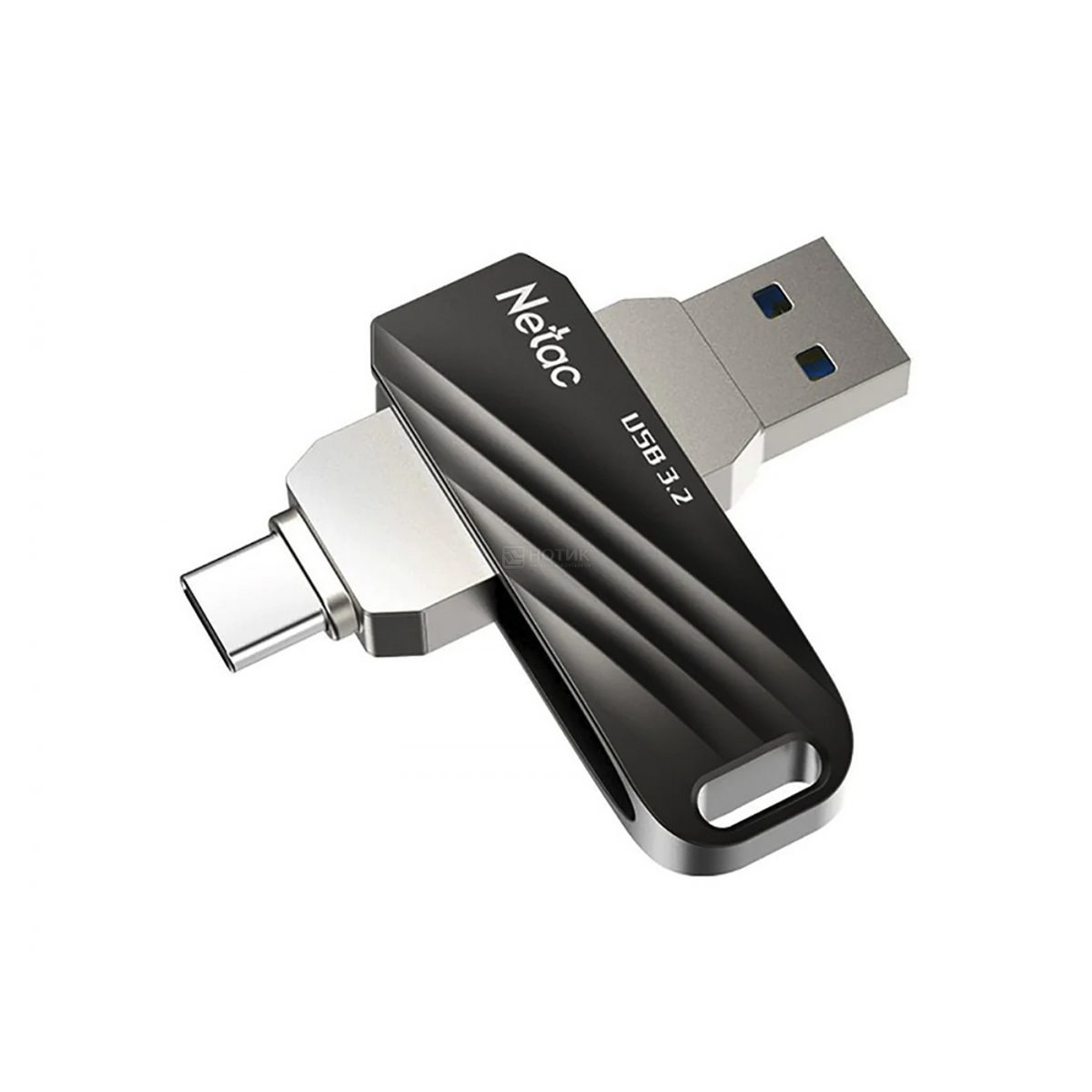  Флешка Netac US11, 256Gb, USB 3.2/USB Type-C, Черный NT03US11C-256G-32BK