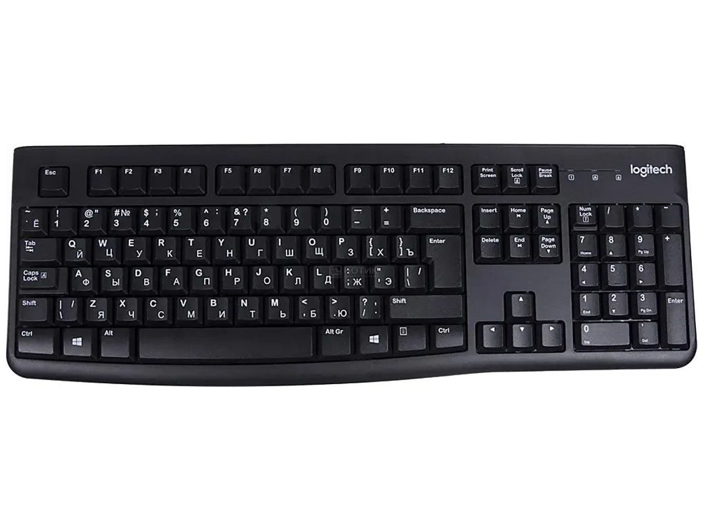  Клавиатура проводная Logitech K120 for business, USB 920-002522 Черный