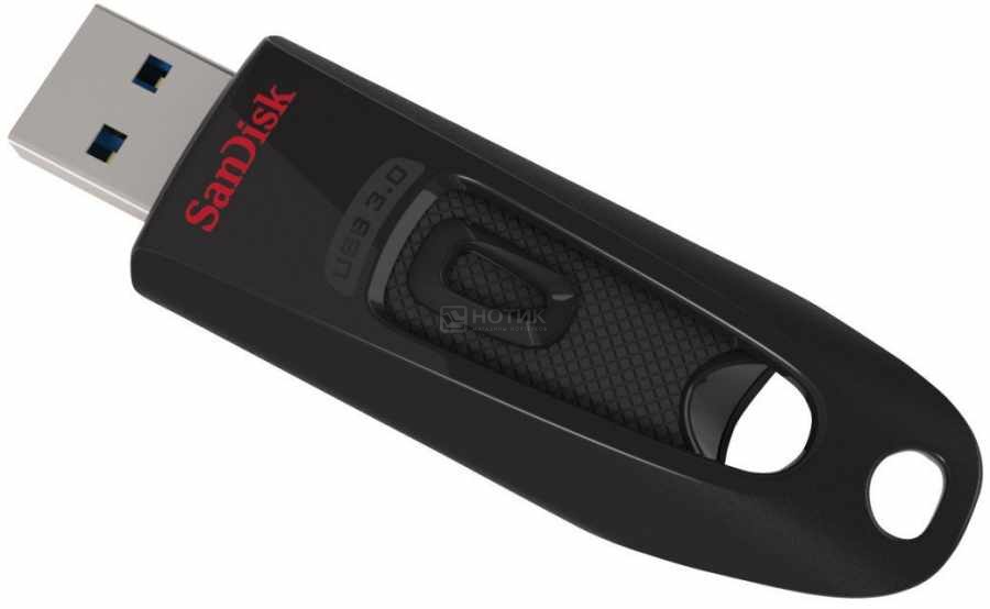   Нотик Флешка SanDisk Ultra 64Gb, USB 3.0 Черный SDCZ48-064G-U46