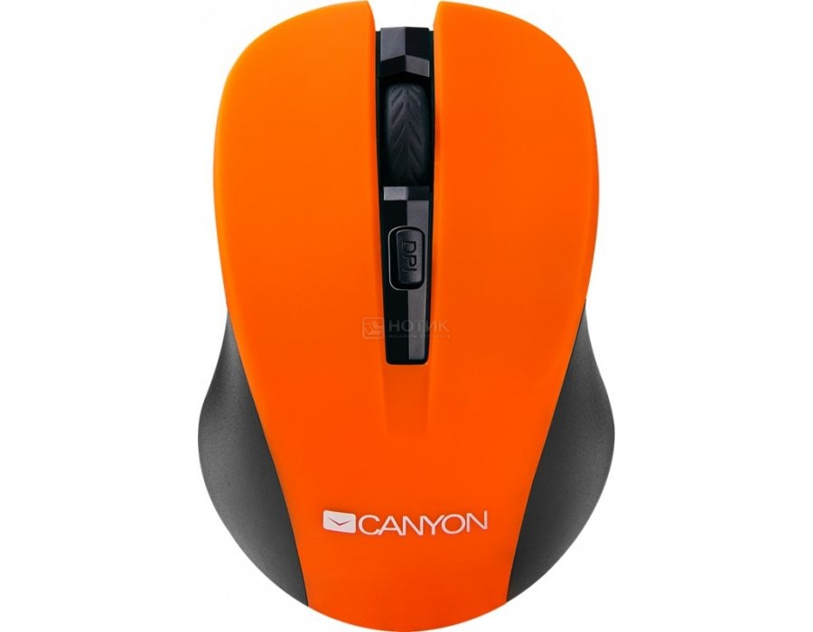   Нотик Мышь беспроводная Canyon MW-1 CNE-CMSW1, 800/1200/1600dpi, Оранжевый CNE-CMSW1O