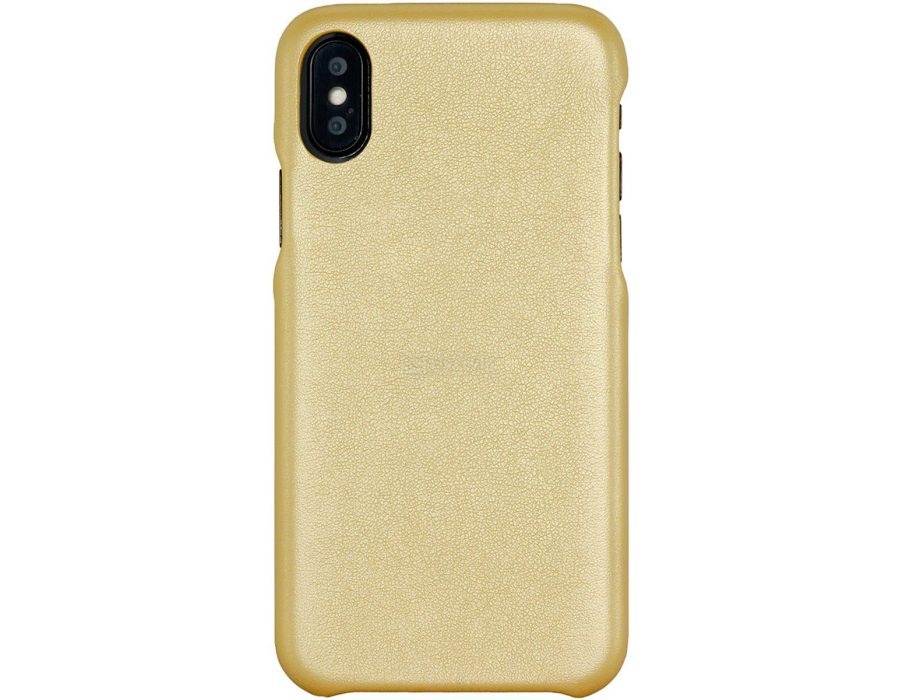 Чехол-накладка G-Case Slim Premium для смартфона Apple iPhone X / XS, Искусственная кожа, Золотистый GG-894