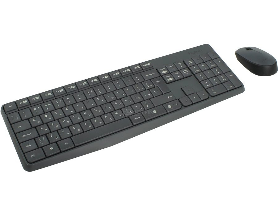   Нотик Комплект беспроводной клавиатура + мышь Logitech Wireless Combo MK235 920-007948, Черный