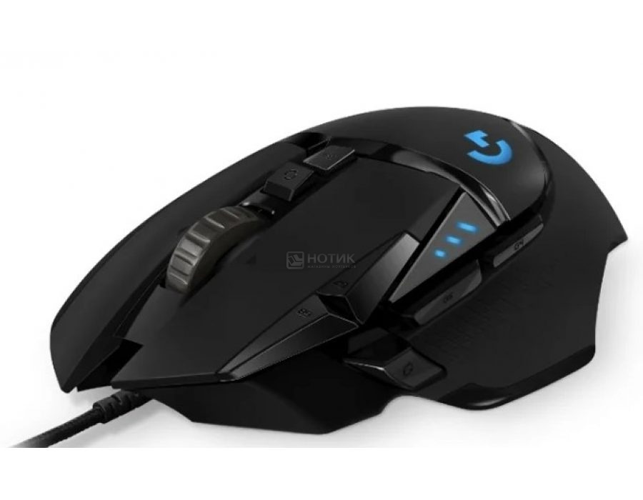 Мышь проводная Logitech G502 HERO, 16000dpi, USB, Черный, 910-005470