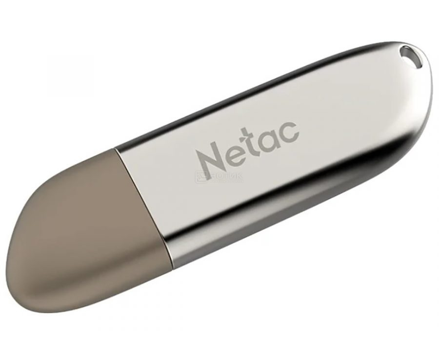  Флешка Netac U352, 64Gb, USB 3.0, Серебристый/Коричневый NT03U352N-064G-30PN