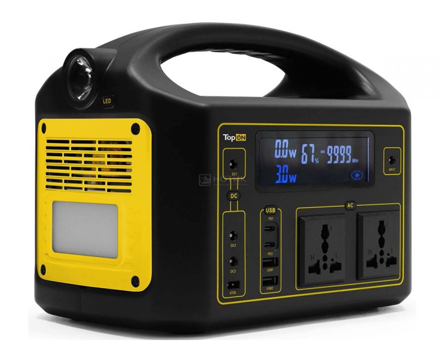  Универсальный внешний аккумулятор TopON TOP-X220, до 300 Вт, 3xDC, 2xAC, 2xUSB, 2xType-C, XT30, 160800mAh (578 Wh) Черный Черный