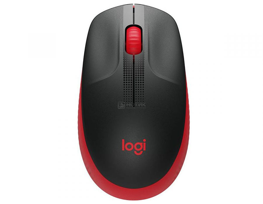  Мышь беспроводная Logitech M190, 1000dpi, Wireless/USB, Черный/Красный, 910-005908