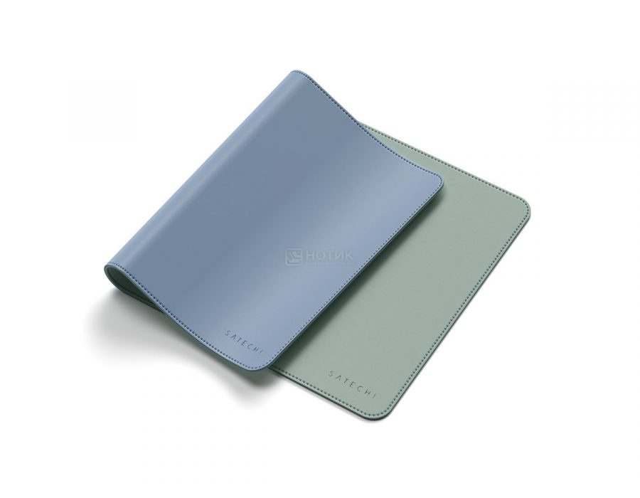 Коврик для мыши Satechi Dual Side ECO-Leather Deskmate, 585x310 мм, Синий/Зеленый ST-LDMBL