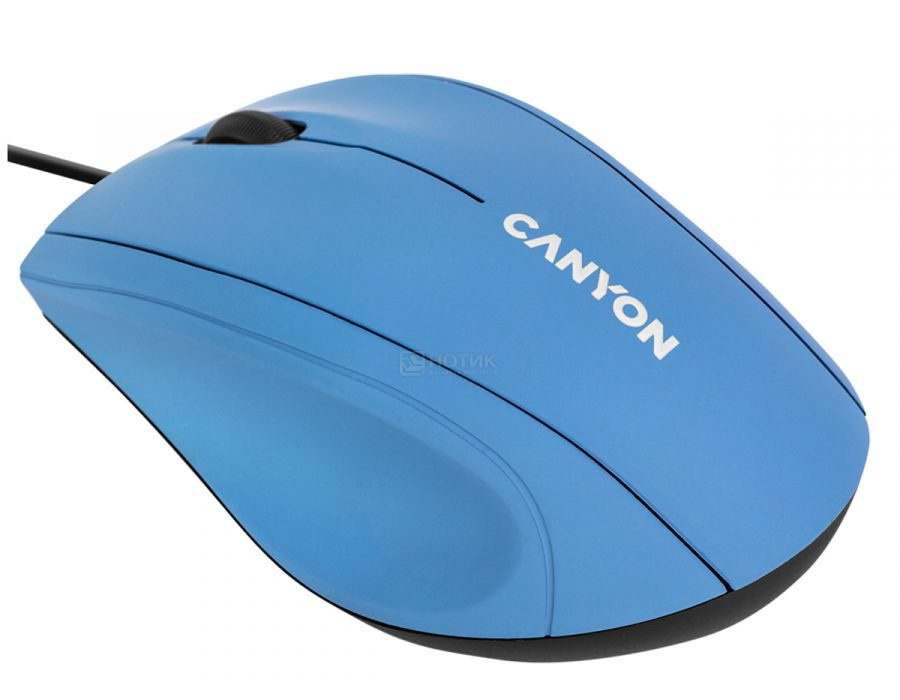 Мышь проводная Canyon M-05, 1000dpi, Голубой CNE-CMS05BX