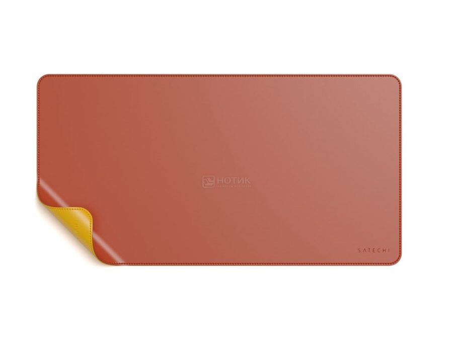 Коврик для мыши Satechi Dual Side ECO-Leather Deskmate, 585x310 мм, Желтый/Оранжевый ST-LDMYO