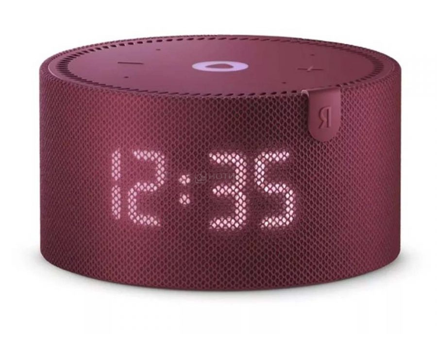Умная колонка Яндекс.Станция Мини c Алисой (с часами), Bluetooth, Wi-Fi, 10Вт, Красный, YNDX-00020R