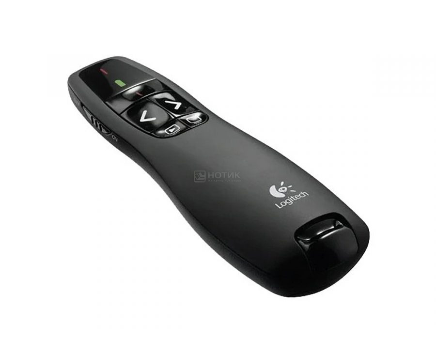  Пульт для презентаций Logitech R400 Laser Presentation Remote, Wireless/USB, Черный 910-001356