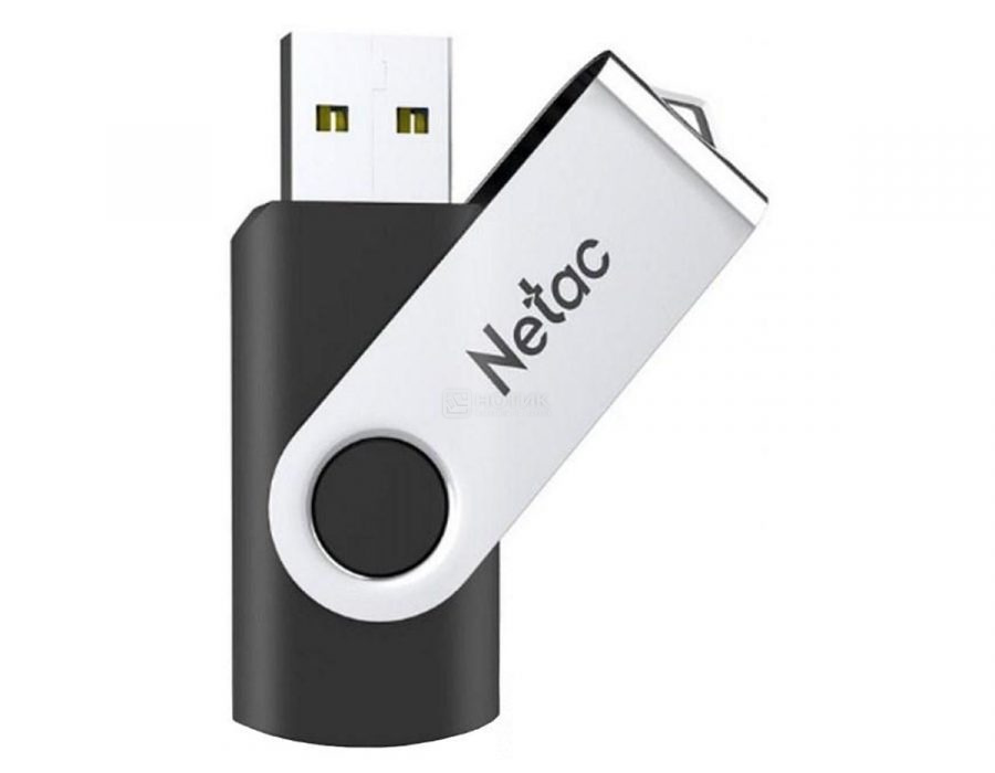   Нотик Флешка Netac U505, 128GB, USB 3.0, Черный/Серебристый, NT03U505N-128G-30BK