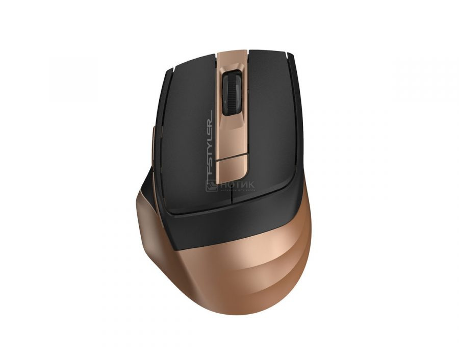   Нотик Мышь беспроводная A4Tech Fstyler FG35, 2000dpi, Wireless/USB, Бронзовый/Черный, FG35 BRONZE