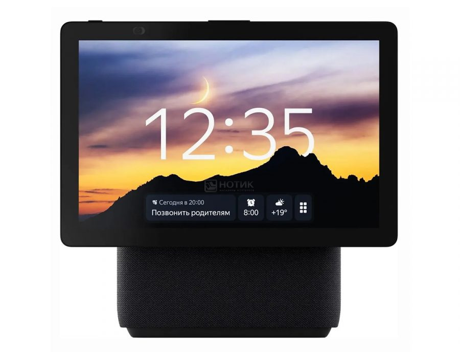 Yandex  Нотик Умная колонка Яндекс.Станция Дуо Макс c Алисой, c Zigbee, Bluetooth, Wi-Fi, 60Вт, Черный, YNDX-00055BLK