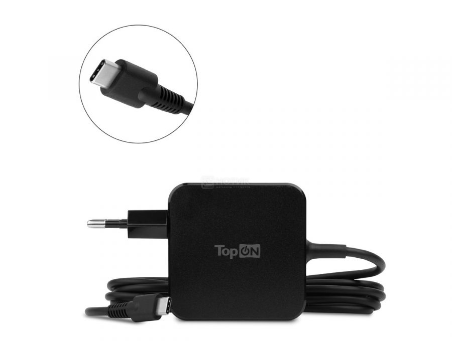  Сетевое зарядное устройство (адаптер питания) TopON 45W Type-C, Черный TOP-UC45 Черный