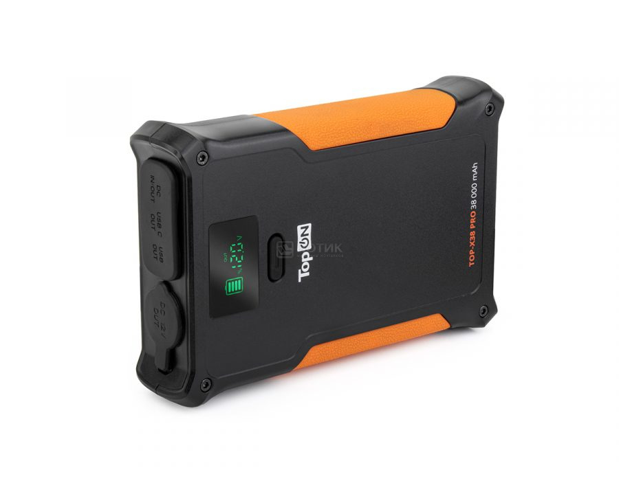  Универсальный внешний аккумулятор TopON TOP-X38 PRO (до 160Вт) USB-C 33W, USB, авторозетка, 38000mAh (140.6Wh) Черный TOP-X38PRO Черный