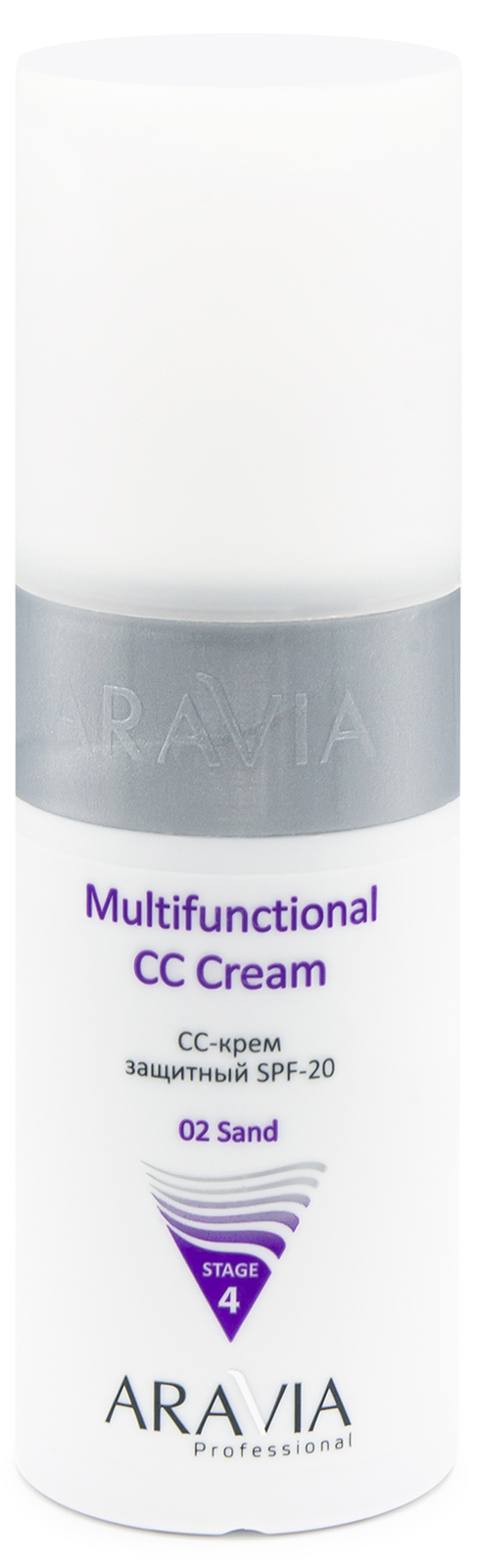 Тональные средства Aravia Professional CC-крем защитный SPF20 Multifunctional CC Cream send 02, 150 мл (Aravia Professional, Уход за лицом)