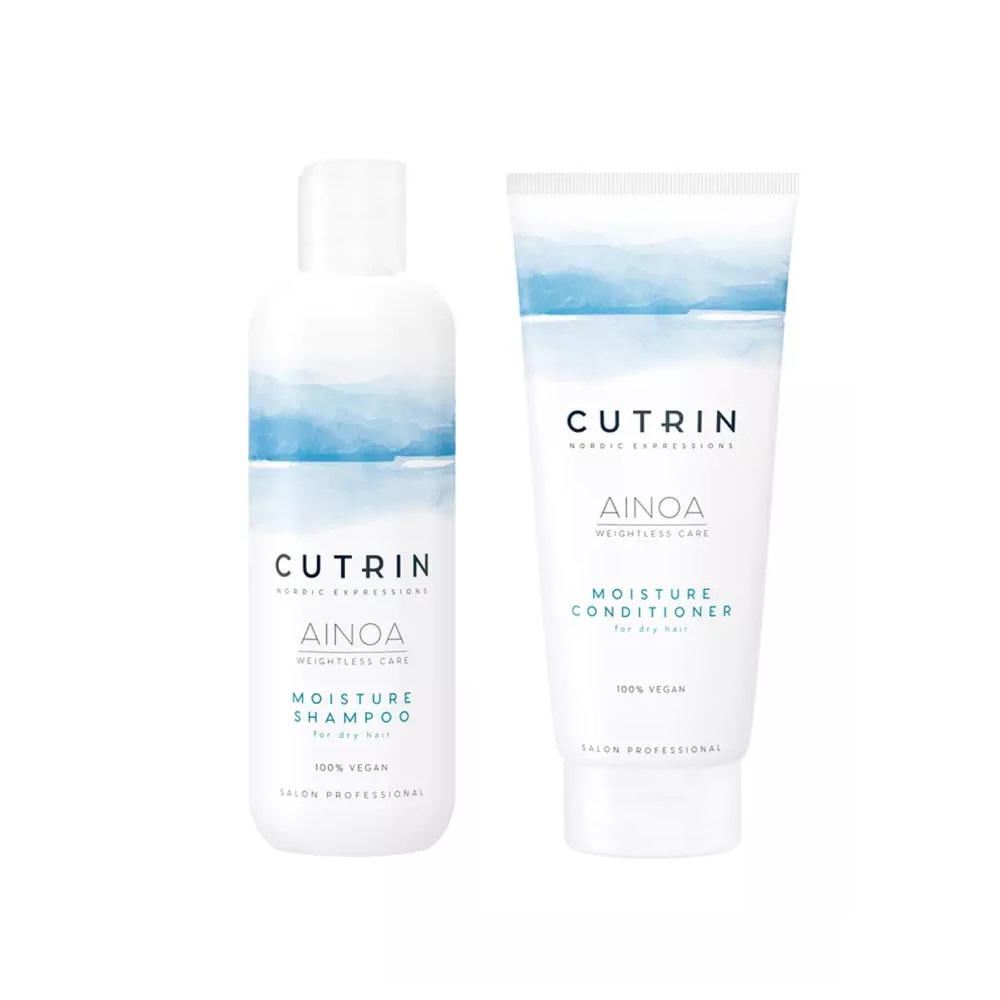 Выгодные наборы Cutrin Набор Для увлажнения волос: шампунь 300 мл + кондиционер 200 мл (Cutrin, Ainoa)