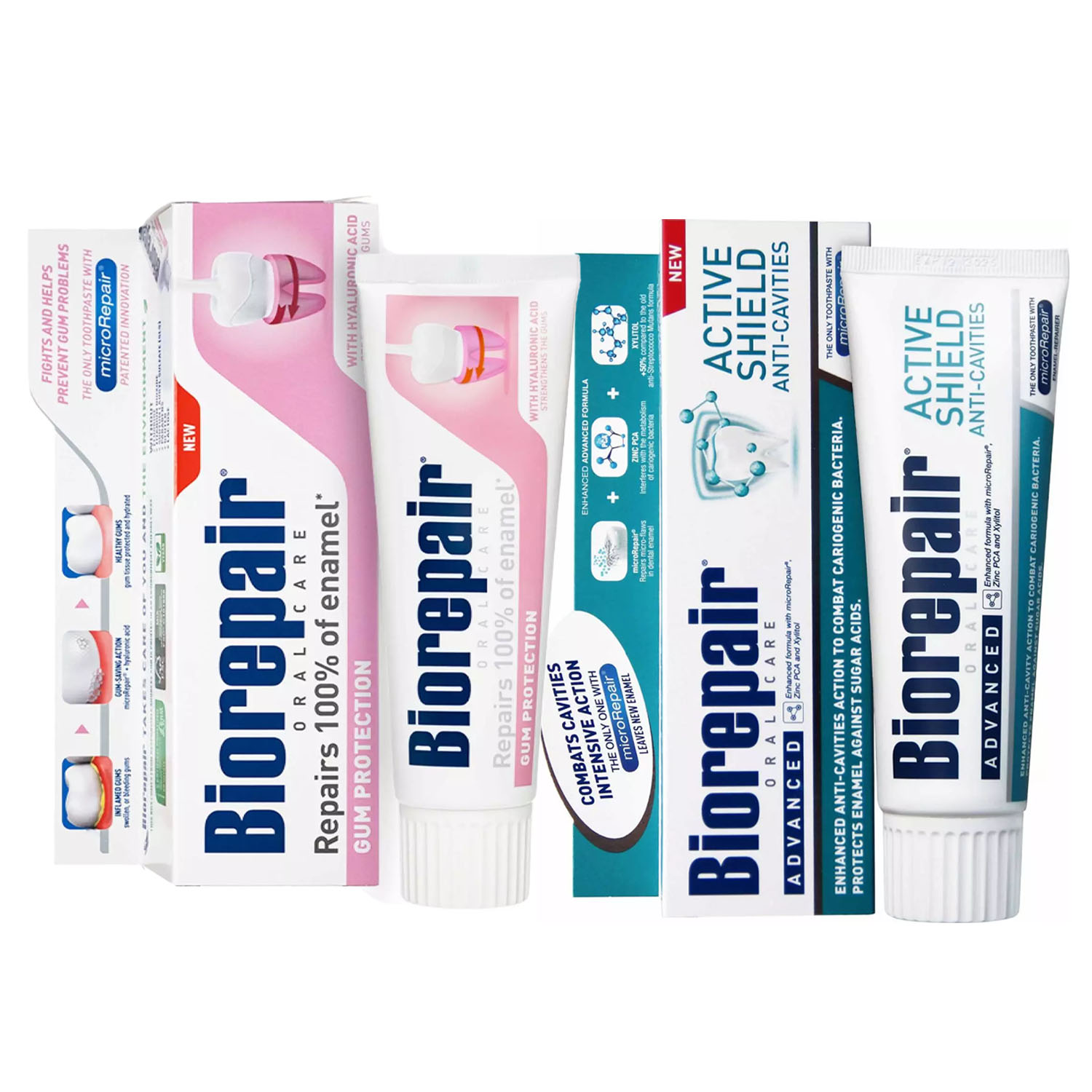 Выгодные наборы Biorepair Набор зубных паст для защиты эмали и десен, 2х75 мл (Biorepair, Отбеливание и лечение)