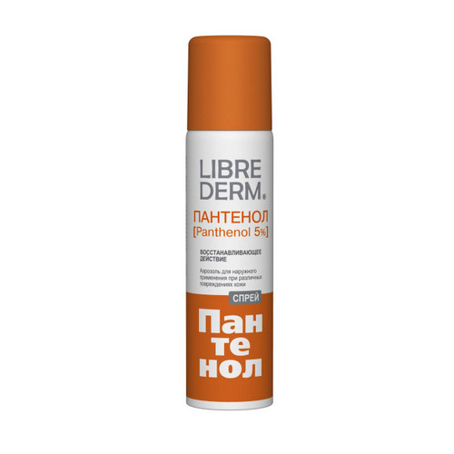 Увлажнение кожи  Socolor Librederm Пантенол спрей аэрозоль 5 %,  58 г (Librederm, Пантенол)