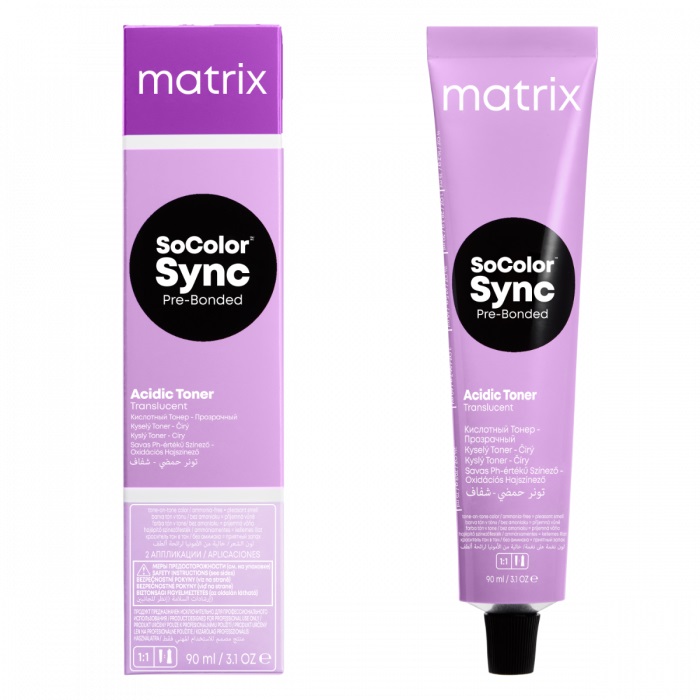 Matrix Кислотный тонер SoColor Sync Pre-Bonded, 90 мл - жемчужный перламутровый (Matrix, Окрашивание)