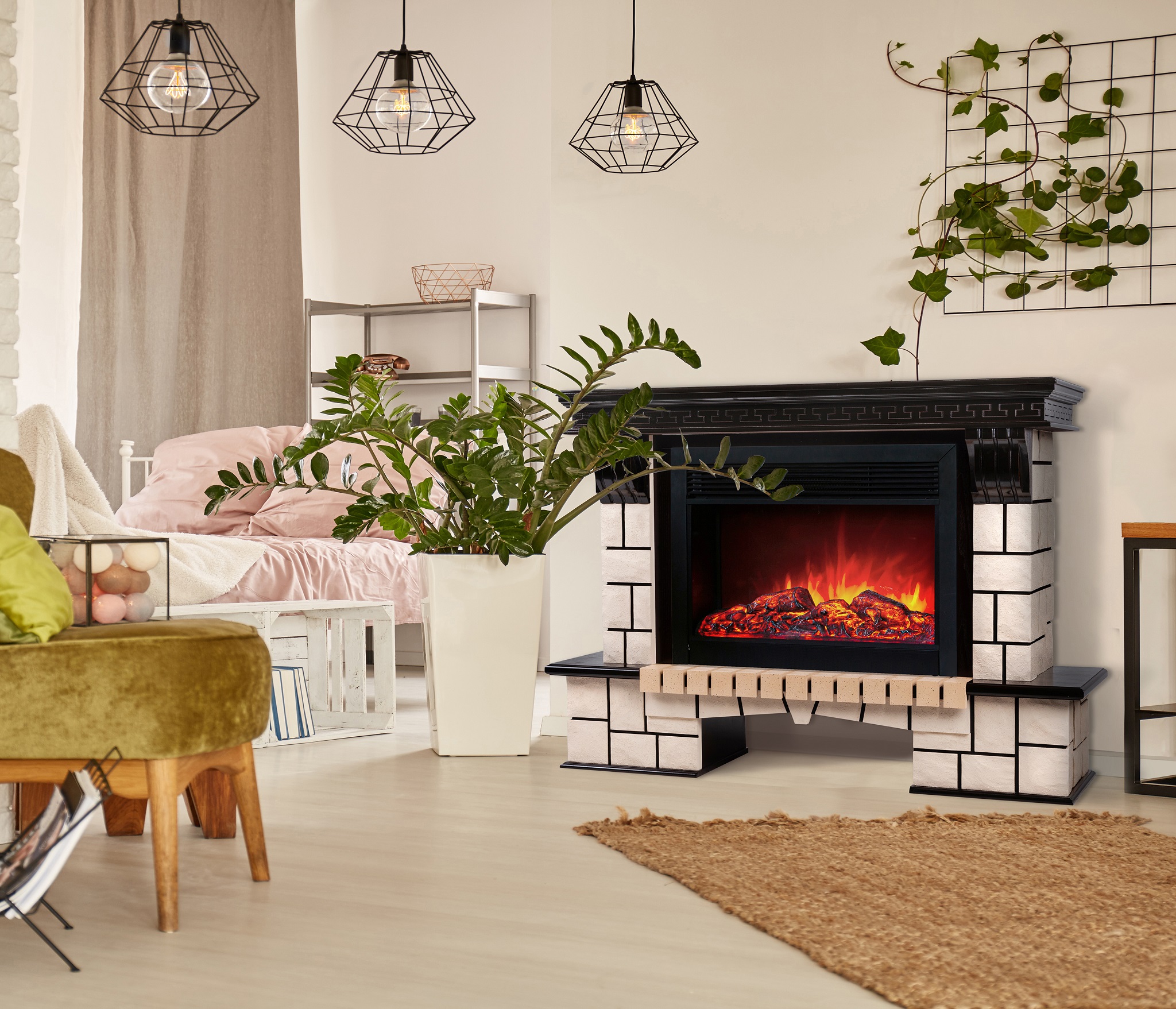 Камины и порталы  Столплит Каминокомплект STONE new 26/HL AO +MB BL(MB2)