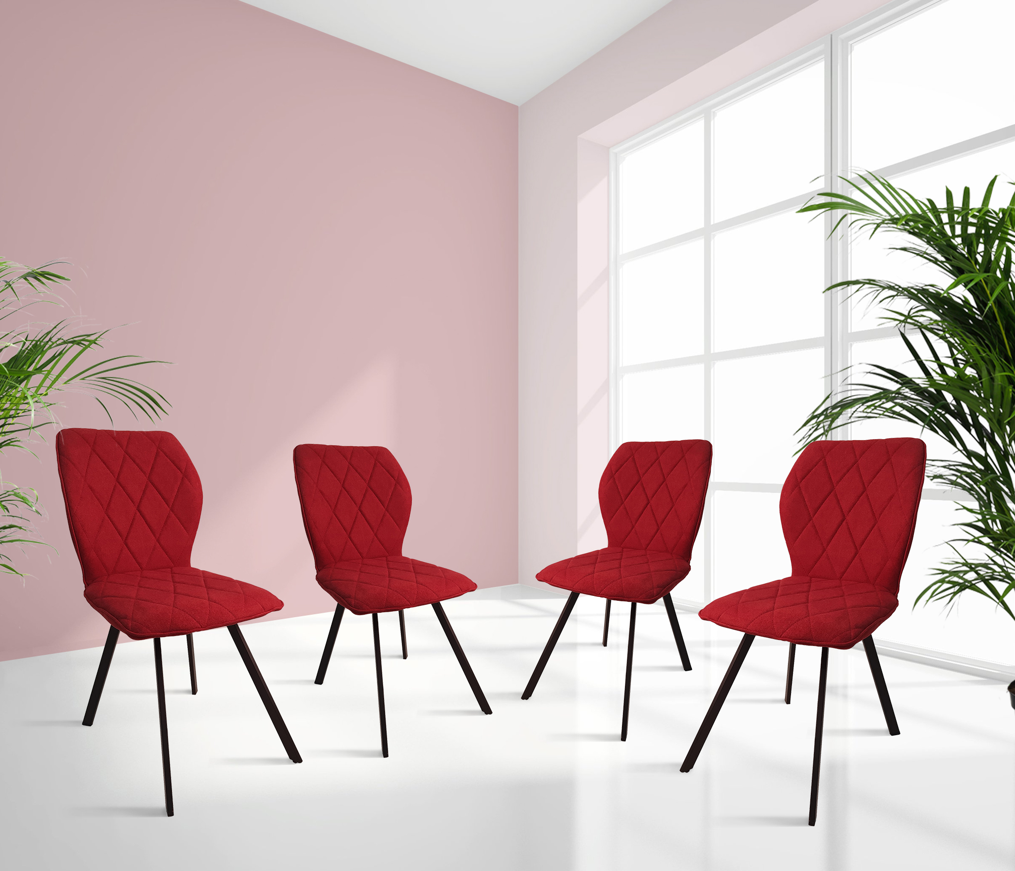 Стулья  Столплит КОМПЛЕКТ Стул ZL201901005 (LY1701-8 RED) -4 шт
