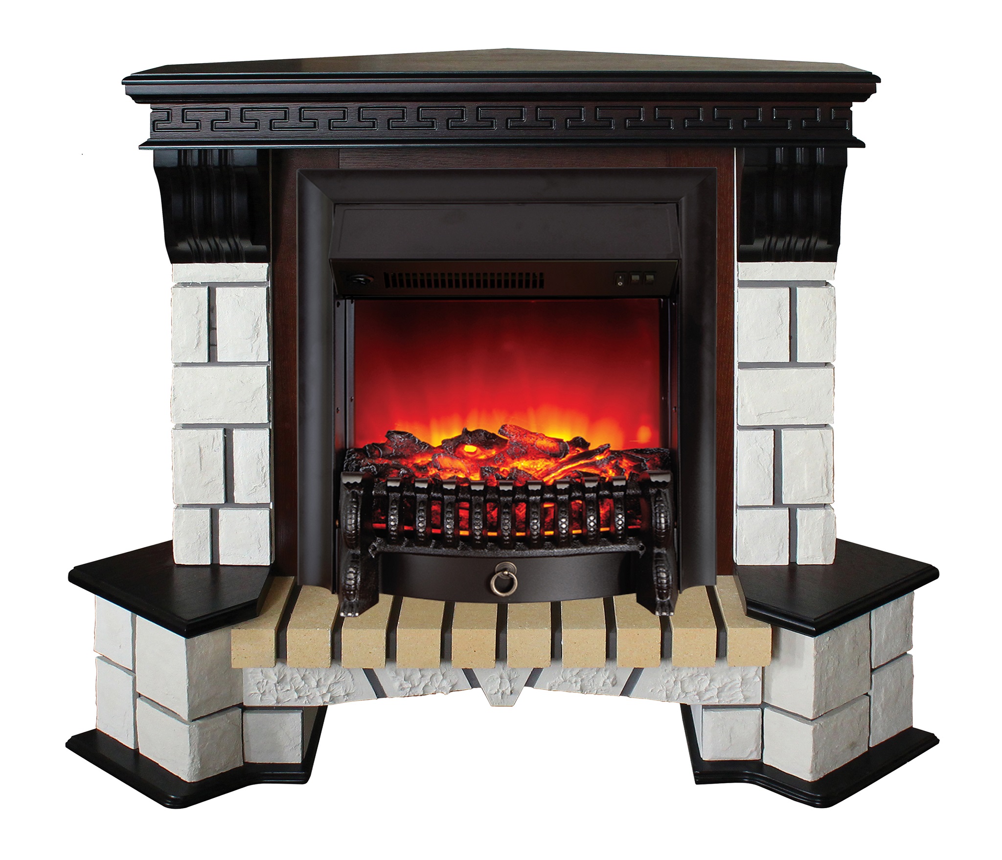 Камины и порталы  Столплит Каминокомплект STONE Corner R STD/EUG AO +Fobos bl