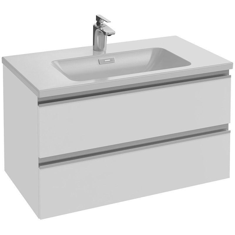 Мебель для ванной Тумба под раковину Jacob Delafon Vox 80 EB2028-RA-G1C подвесная Белая глянцевая