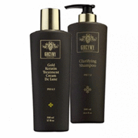   Maroshka Greymy Hair Keratin Treatment Cream Gold + Clarifying Shampoo - Кератиновый крем выпрямления для волос +  Очищающий шампунь 500 мл*800 мл
