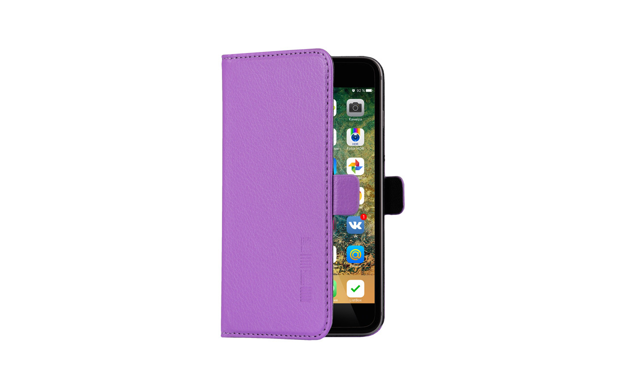 Универсальный Чехол Книжка Для Смартфона с Экраном от 4 до 4,7 дюймов Фиолетовый, InterStep NEXT