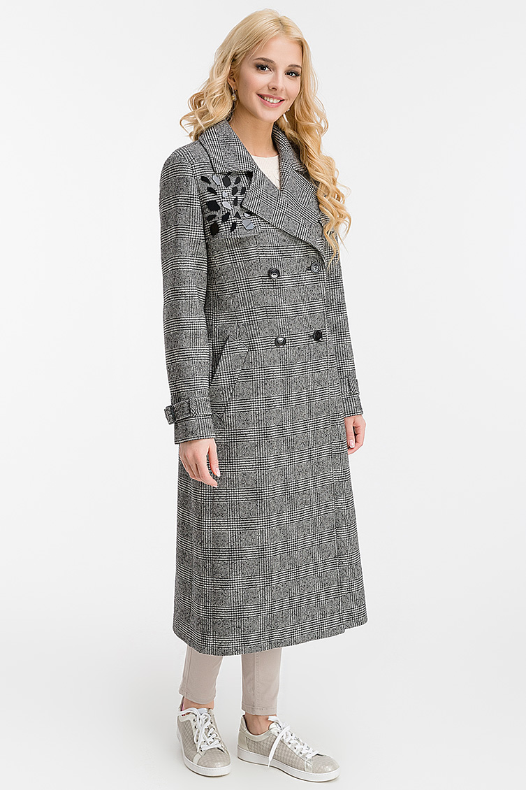   Покупка Люкс Приталенное длинное пальто из шерсти с английским воротником