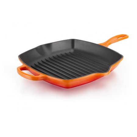 Сковорода-гриль Le Creuset Flame 26 см, h 5,3, огненная лава, квадратная, чугун